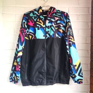 Tango Hotel Large Cram Hooded Windbreaker Jacket Graffiti